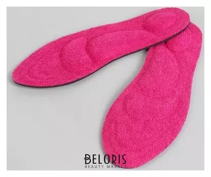 Стельки для обуви, универсальные, амортизирующие, 35-40 р-р, пара, цвет розовый