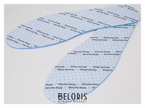 Стельки для обуви, универсальные, дышащие, с антибактериальным покрытием, 36-46 р-р, пара, цвет голубой