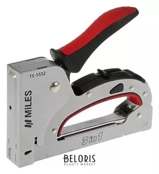 Степлер мебельный Miles, 6-14 мм, тип 41, 48, 53, металлический корпус, 3 в 1