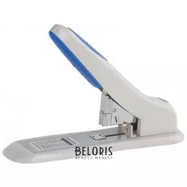 Степлер мощный №24/6-23/24 Brauberg "Heavy Duty Pro", до 200 листов, эргономичный, серо-синий