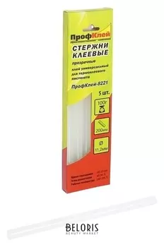 Стержни клеевые "Профклей" 8221, универсальные, прозрачные, 11х200 мм, 5 шт.