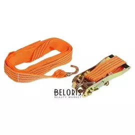 Стяжка груза с механизмом 230 мм, ширина ленты 50 мм, нагрузка 2500/5000 кг, длина 6 м