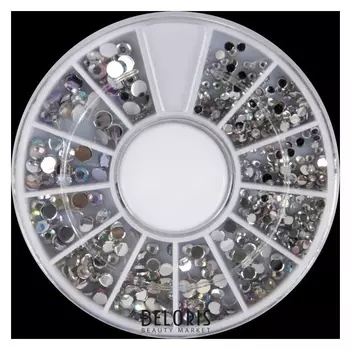 Стразы для декора, 1,5/2/2,5/3 мм, цвет серебристая голография