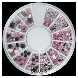 Стразы для декора, 1,5/2/2,5/3/4/5 мм, цвет розовый