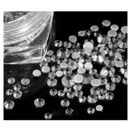 Стразы для декора, 2/2,5/3/3,5/5 мм, цвет серебристый