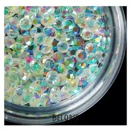 Стразы для декора, 2 мм, цвет голографический