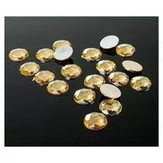 Стразы плоские круг, 12 мм, (Набор 20шт), цвет золотой