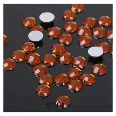 Стразы плоские круг, 6 мм, (Набор 40шт), цвет коричневый