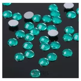 Стразы плоские круг, 6 мм, (Набор 40шт), цвет зеленый