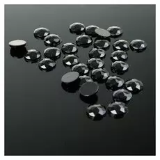 Стразы плоские круг, 8 мм, (Набор 30шт), цвет черный
