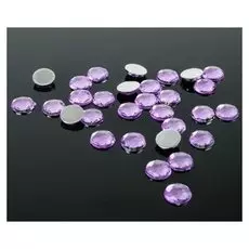 Стразы плоские круг, 8 мм, (Набор 30шт), цвет сиреневый