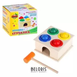 Стучалка квадратная с 4 шариками и молоточком