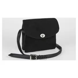 Сумк жен фрида, 21*16*18, отд на клапане, регул ремень, черный замша