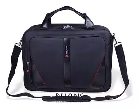 Сумка деловая Brauberg "Business", 32х41х15 см, отделение для планшета и ноутбука 15,6", ткань, черная