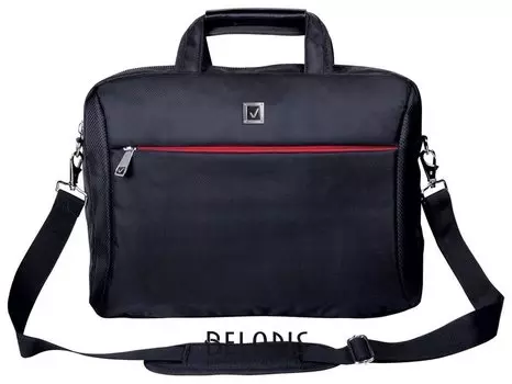 Сумка деловая Brauberg "Control 2", 32х41х10 см, отделение для планшета и ноутбука 15,6", ткань, черная, 240397