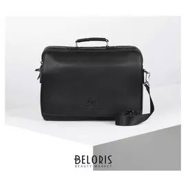 Сумка деловая, отдел на молнии, наружный карман, цвет чёрный