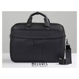 Сумка деловая, отдел на молнии, наружный карман, цвет чёрный