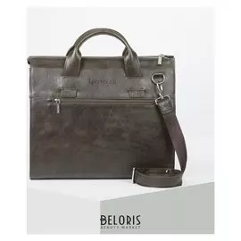 Сумка деловая, отдел на молнии, наружный карман, цвет оливковый