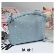 Сумка детская, отдел на молнии, длинный ремень, цвет голубой