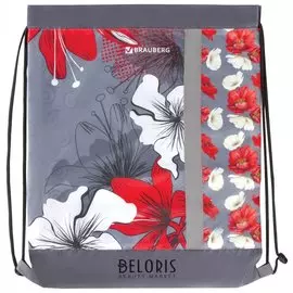 Сумка для обуви со светоотражающей полосой Цветы