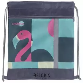 Сумка для обуви светоотражающая Фламинго