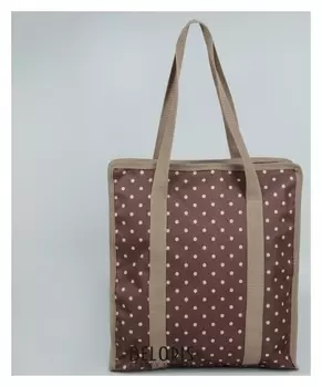 Сумка для рукоделия «Горох», 35 × 30 × 7 см, цвет коричневый