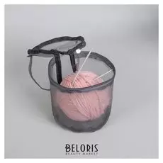 Сумка для вязания, D = 13,5 см, 14 см, цвет серый