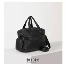 Сумка дорож L-4653-6, 38*14*27, отд на молнии, длин ремень, 5 н/карманов, черный