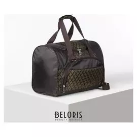 Сумка дорожная, отдел на молнии, 4 наружных кармана, длинный ремень, цвет коричневый