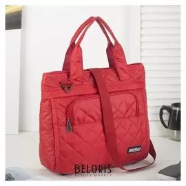 Сумка дорожная, отдел на молнии, наружный карман, цвет красный