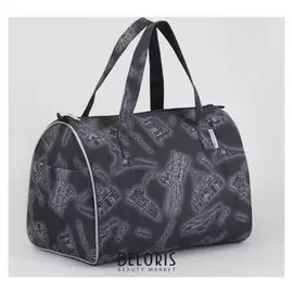 Сумка дорожная, отдел на молнии, наружный карман, цвет чёрный