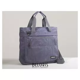 Сумка дорожная, отдел на молнии, наружный карман, длинный ремень, цвет серый