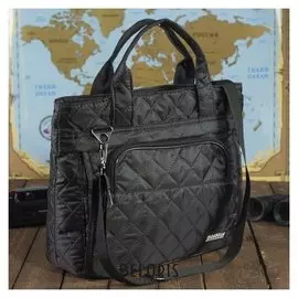 Сумка дорожная, отдел на молнии, наружный карман, цвет чёрный