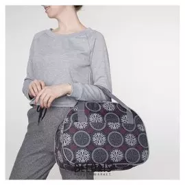 Сумка дорожная, отдел на молнии, наружный карман, цвет фиолетовый