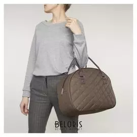 Сумка дорожная, отдел на молнии, наружный карман, длинный ремень, цвет коричневый