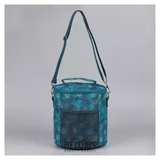 Сумка-футляр «Французкие огурцы», 2 люверса, D = 21 см, 23 см, цвет синий