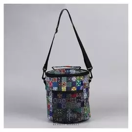 Сумка-футляр «Калейдоскоп», 2 люверса, D = 21 см, 23 см, цвет разноцветный