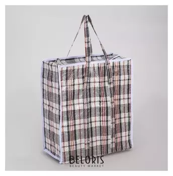 Сумка хозяйственная, цвет чёрный/белый