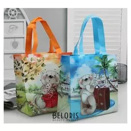 Сумка хозяйственная "Мишки", отдел, принт