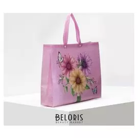 Сумка хозяйственная, отдел на кнопках, цвет розовый