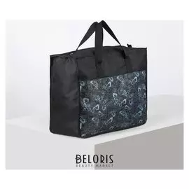 Сумка хозяйственная, отдел на молнии, цвет чёрный