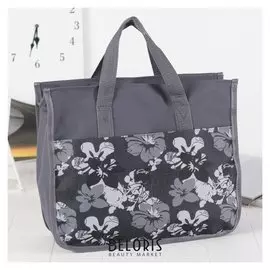 Сумка хозяйственная, отдел на молнии, цвет серый