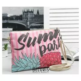 Сумка-клатч с принтом "Summer Party", искусственная кожа