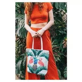 Сумка летняя, отдел на молнии, с подкладом, цвет белый