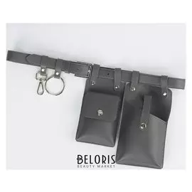 Сумка молод б/н, 2 сумочки,11*2*9, 9*2*16, ремень, серый