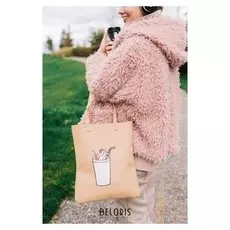 Сумка молодёжная, отдел на молнии, цвет бежевый