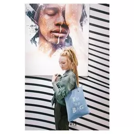 Сумка молодёжная, отдел на молнии, цвет голубой