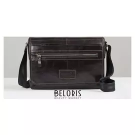 Сумка муж 1262, 34*10*24, отд на молнии, н/крман, т.коричневый