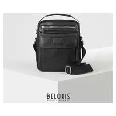 Сумка муж 1821, 21*2*25, отд на молнии, н/карман, черный