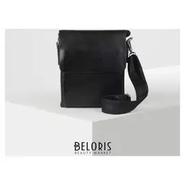 Сумка муж 1833, 19*2*23, отд на клапане, длин ремень, черный